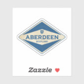Aberdeen Scotland Vintag Aufkleber (Blatt)