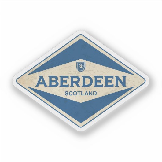 Aberdeen Scotland Vintag Aufkleber (Vorderseite)