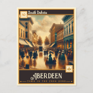 Aberdeen, Süddakota   VINTAG Postkarte