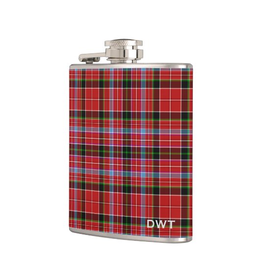 Aberdeen Tartan Monogram Flachmann (Links)