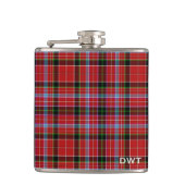 Aberdeen Tartan Monogram Flachmann (Vorderseite)