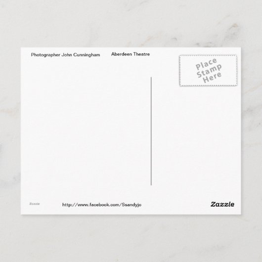 Aberdeen Theater Schottland Postkarte (Rückseite)