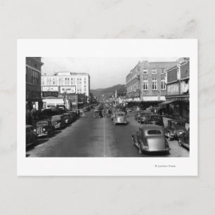 Aberdeen, WA - Aussicht auf das Stadtzentrum von W Postkarte