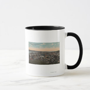 Aberdeen, WA - Vogelblick auf die Wasserfront Tasse