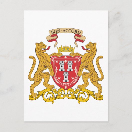Aberdeen-Wappen Postkarte (Vorderseite)