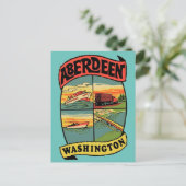 Aberdeen Washington Vintage Travel Postcard Postkarte (Stehend Vorderseite)