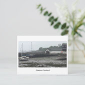 Aberdour - Boote vor den Gebäude des Hafens Postkarte (Stehend Vorderseite)