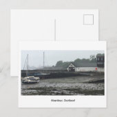 Aberdour - Boote vor den Gebäude des Hafens Postkarte (Vorne/Hinten)