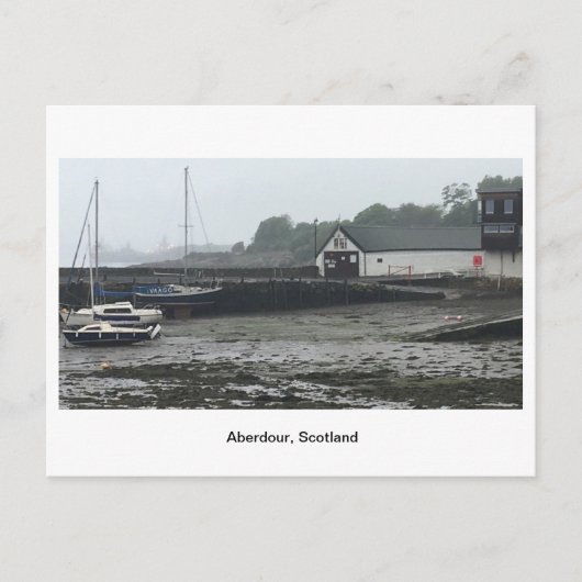 Aberdour - Boote vor den Gebäude des Hafens Postkarte (Vorderseite)