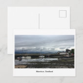 Aberdour Harbour - Boote bei Ebbe Postkarte (Vorne/Hinten)