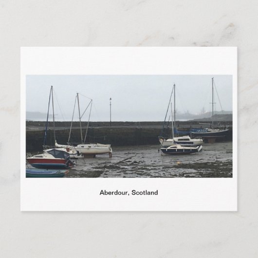 Aberdour, Schottland - Boote bei geringer Strömung Postkarte (Vorderseite)