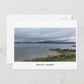 Aberdour, Schottland - Cloudy Beach Postkarte (Vorne/Hinten)