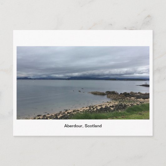 Aberdour, Schottland - Cloudy Beach Postkarte (Vorderseite)
