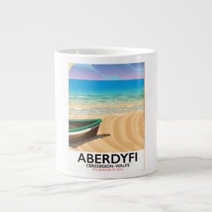 Aberdyfi, Ceredigion Wales Vintage-Reiseplakat Jumbo-Tasse