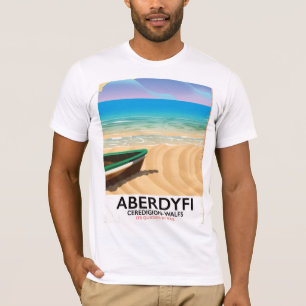 Aberdyfi, Ceredigion Wales Vintage Reiseplakat T-Shirt