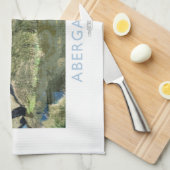 Abergavenny Eisenbahn-Plakat Geschirrtuch (Viertel Falte)