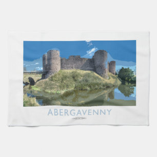 Abergavenny Eisenbahn-Plakat Geschirrtuch