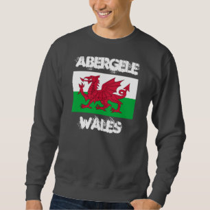 Abergele, Wales mit walisischer Flagge Sweatshirt