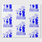 Aberglaube-Evolution lustig Geschenkpapier (Flach)