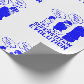 Aberglaube-Evolution lustig Geschenkpapier (Ecke)