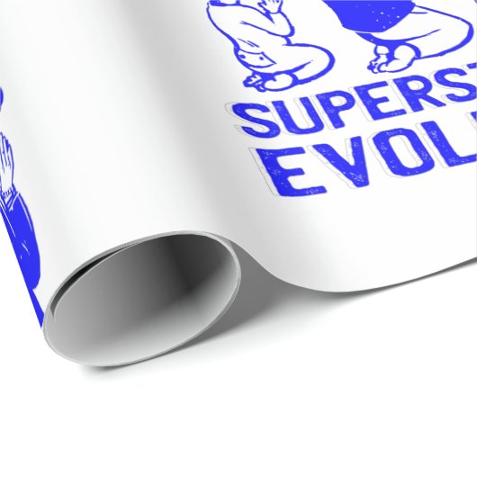 Aberglaube-Evolution lustig Geschenkpapier (Rolleneckpunkt)