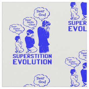 Aberglaube-Evolution lustig Stoff