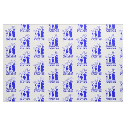 Aberglaube-Evolution lustig Stoff (Fat Quarter (45,7 x 55,9 cm))