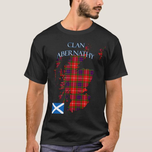 Abernathy Scottish Clan Tartan Scotland T-Shirt (Vorderseite)