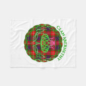 Abernethy Scottish Tartan Celtic Thistle Fleecedecke (Vorderseite (Horizontal))