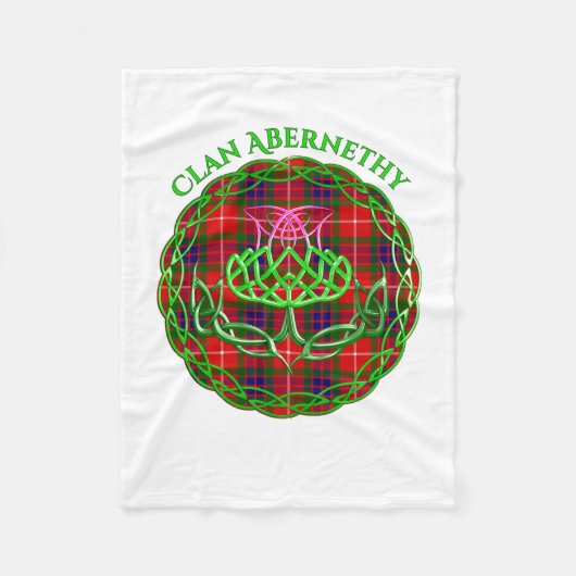Abernethy Scottish Tartan Celtic Thistle Fleecedecke (Vorderseite)
