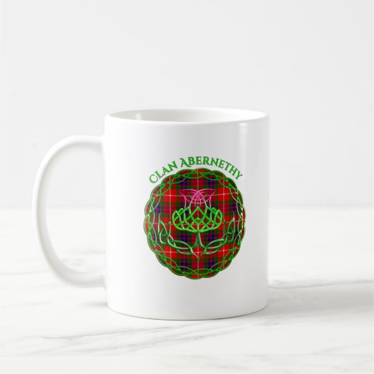 Abernethy Scottish Tartan Celtic Thistle Kaffeetasse (Links)