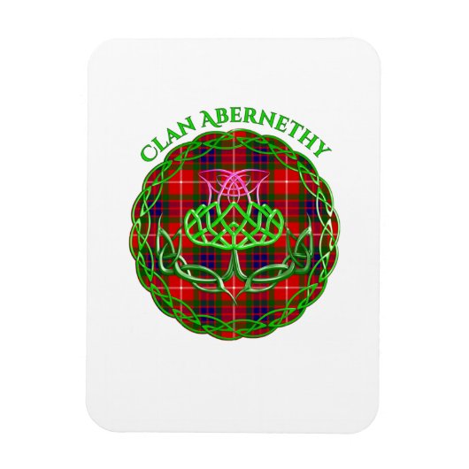 Abernethy Scottish Tartan Celtic Thistle Magnet (Vertikal)