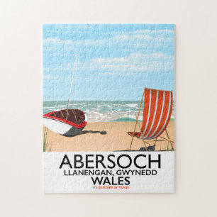 Abersoch Llanengan in Gwynedd, Wales Reiseplakat Puzzle