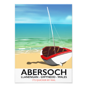 Abersoch, Llanengan Wales Reiseplakat Fotodruck