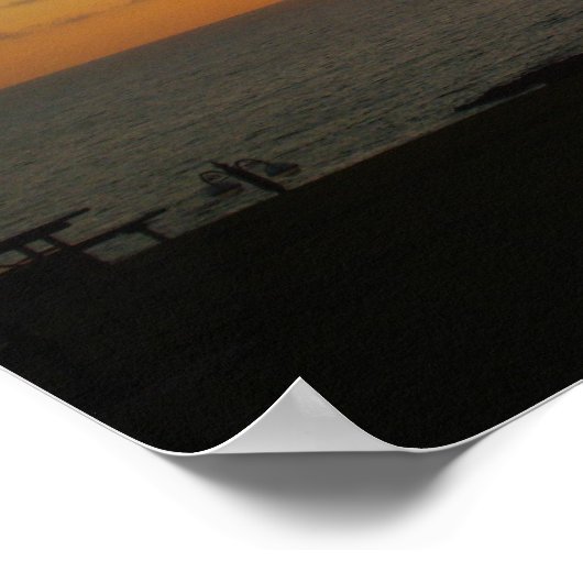 Aberystwyth Sunset Poster (Ecke)