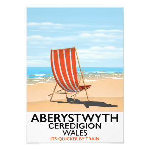 Aberystwyth Wales Küsten Reiseplakat Fotodruck