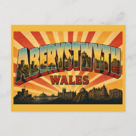 Aberystwyth Wales Küstenstadt Universität Stadt Vi Postkarte