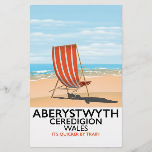 Aberystwyth Wales Reiseplakat Briefpapier
