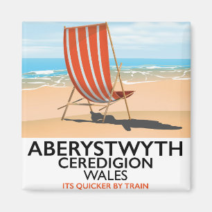 Aberystwyth Wales Reiseplakat Magnet