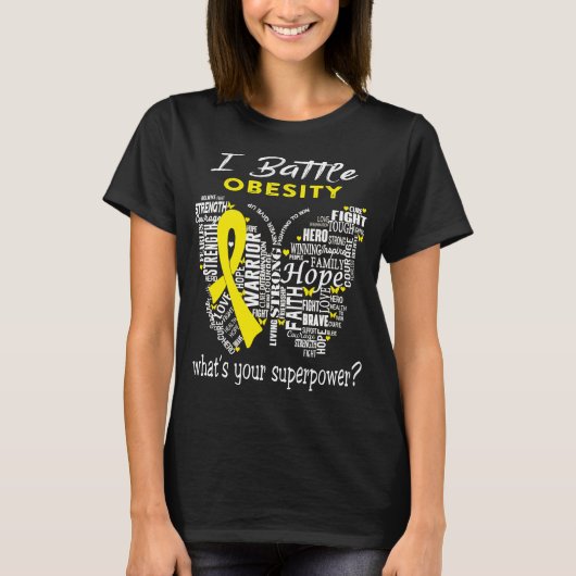 Abesity Awareness Month Ribbon Geschenke T-Shirt (Vorderseite)