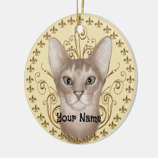 Abessinianische Lilie-Ornament Keramik Ornament (Links)