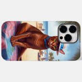 Abessinienkatze am Strand, Sommergeschenk für Katz Case-Mate iPhone Hülle (Rückseite (Horizontal))