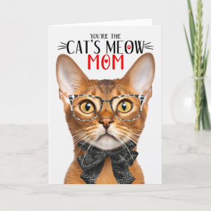 Abessinienkatze für die Mama von Haustieren am Mut Feiertagskarte