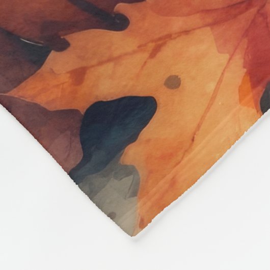 Abessinienkatze im Herbst lässt Erntedank Kunst Fleecedecke (Ecke)