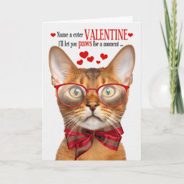 Abessinienkatze Lover Feline Spaß Valentinstag Feiertagskarte