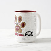 Abessinienkatze Lover's Breed Specific Cheetah Zweifarbige Tasse (VorderseiteRechts)