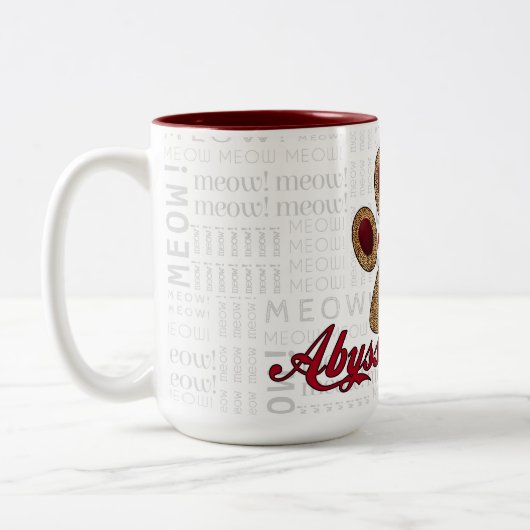 Abessinienkatze Lover's Breed Specific Cheetah Zweifarbige Tasse (Links)