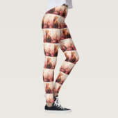 Abessinienkatze mit Rose - Valentinstag Leggings (Rechts)