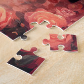 Abessinienkatze mit Rose - Valentinstag Puzzle (Seite)