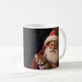 Abessinienkatze mit Weihnachtsmann Weihnachten Kaffeetasse (VorderseiteRechts)